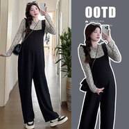 衣百壹孕婦裝套裝春秋季新款孕婦褲背帶褲連體褲+長(cháng)袖上衣兩件套春秋款 套裝 L