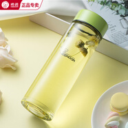 希諾高顏值女士單層玻璃杯精致學(xué)生辦公帶濾網(wǎng)泡茶杯送女神節禮物水杯 長(cháng)款無(wú)濾網(wǎng)-9035春綠色- 350ml