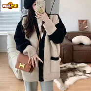 初徑特大碼300斤胖mm時(shí)尚開衫毛衣女秋冬新款韓版寬松百搭針織衫外套 圖片色 2XL 115-130斤