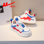 回力兒童運動(dòng)鞋2025春秋新款男童學(xué)生小白鞋女童純白色校園輕便跑步鞋 WPD-0197紅/寶藍(皮面款) 40 內長(cháng)25.0/適合腳長(cháng)24.0