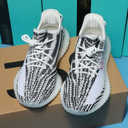 椰子鞋男350真爆地球棕滿(mǎn)天星莆田男女鞋子2024新款透氣運動(dòng)鞋潮流椰子350 白斑馬（真爆經(jīng)典款） 36