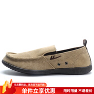 回力官方 一腳蹬男鞋夏季新款透氣布鞋男士舒適懶人帆布鞋子男qc HL912卡其色 40