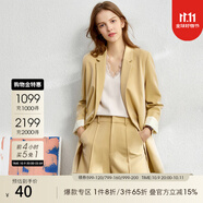 AMII女裝2025職業(yè)西服套裝女夏季新款休閑外套時(shí)尚西裝兩件套 鵝黃(短褲) S (155)
