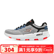 SKECHERS斯凱奇 跑步鞋男子夏季網(wǎng)眼透氣跑鞋GORUN7軟底回彈休閑運動(dòng)鞋 220644/GYMT 42