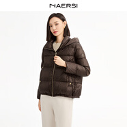 娜爾思（NAERSI）商場(chǎng)同款長(cháng)白山白鵝絨羽絨服時(shí)髦減齡面包服款型25冬 中黃色 M