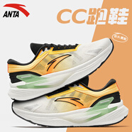 安踏（ANTA）臨風(fēng)男鞋穩(wěn)定支撐輕質(zhì)跑步鞋子男秋季新款網(wǎng)面透氣中距離運(yùn)動(dòng)鞋 象牙白/熒光芒果橙/黑 39