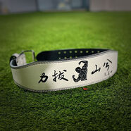 能量風(fēng)暴健身腰帶深蹲健身運(yùn)動(dòng)護(hù)腰男女器械訓(xùn)練運(yùn)動(dòng)舉重硬拉 力拔山兮高端刺繡白色黑標(biāo) S碼適合腰圍60-75cm