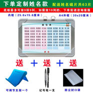 班級(jí)磁性座位表可移動(dòng)姓名貼教師用品磁吸座次表學(xué)生磁性磁力貼定制活動(dòng)座次表老師必備神器磁鐵 定制【名字加厚雙色】+鋁合金圖一款