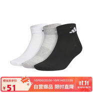 阿迪達(dá)斯 （adidas）中性 訓(xùn)練系列 SPW ANK SOCK 3P 襪子 JC9268 黑色 S
