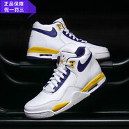 耐克（NIKE）官方艦店男鞋運(yùn)動(dòng)鞋AIR FLIGHT氣墊籃球鞋休閑鞋AJ4兄弟跑步鞋子 AJ4兄弟款/紫金湖人 42