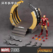 漫威（MARVEL）鋼鐵俠環(huán)形拆甲臺(tái)套裝MK6手辦關(guān)節(jié)可動(dòng)玩具擺件模型生日禮物14歲+