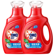 奧妙（OMO）洗衣液天然酵素深層潔凈衣物污漬機洗手洗溫和親膚衣服清潔劑留香 深層潔凈1kg*2瓶