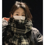 SOOKI新款圍巾女冬季馬海毛加厚保暖韓版時(shí)尚百搭毛絨披肩白色保暖圍脖 WJ-1173黑色【優(yōu)質(zhì)面料】 210*45cm-禮盒或者賀卡需聯(lián)客服