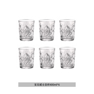 BORMIOLI ROCCO意大原裝進(jìn)口威士忌洋酒杯子古典品鑒白蘭地冷飲果汁玻璃杯 【寶石】威士忌杯 400ml 6只