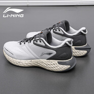 李寧（LI-NING）男鞋運動(dòng)鞋夏季新款防護云減震回彈休閑鞋運動(dòng)跑步鞋子 迷霧灰/冷檀黑 41