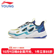 李寧童鞋兒童跑步鞋男童2025新品星穹紐扣設(shè)計透氣輕質(zhì)回彈跑鞋 標準白/青竹綠/暗湖藍40-7 36