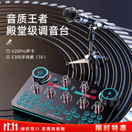 金運 V20聲卡直播設備全套麥克風(fēng)錄音套裝話(huà)筒唱歌手機藍牙電腦無(wú)線(xiàn)變聲器電容麥全民K歌抖音快手 入門(mén)級【聲卡全套+手持麥】-免調試