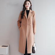 Hoores新款雙面羊絨大衣女中長(cháng)款時(shí)尚韓版修身羊毛秋冬裝毛呢外套女原創(chuàng  ) 駝色 XL （120-130斤）