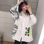 阿迪達斯三葉草運動外套女戶外印花圖案紐扣寬松翻領(lǐng)襯衫外套 HA4714 HA4714 S