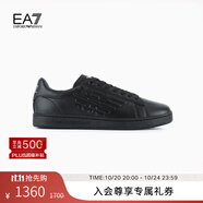 EMPORIO ARMANI/阿瑪尼官方旗艦EA7新款/男女情侶輕戶外綁帶休閑運動板鞋秋冬 A083-黑色 （尺碼偏小，建議拍大一碼） 36 ( IT 4 | 36)