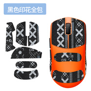 墨頓 適用蘭族瑪雅X防滑貼范納迪Fnatic聯(lián)名Maya X鼠標貼紙8K無(wú)線(xiàn)游戲專(zhuān)用防打油防刮超薄吸汗保護貼膜 黑色印花防滑貼【全包】