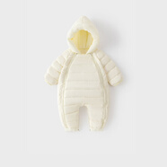 歡喜小熊（huanxixiaoxiong）嬰兒冬季連體衣寶寶衣服保暖冬裝男女幼兒爬服服 薄荷綠 90cm