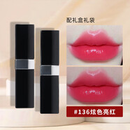 香奈兒（Chanel）口紅官方旗艦正品 coco bloom可可小姐炫色銀管禮盒裝 生日禮物 136炫色亮紅【一支裝】