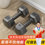 艾美仕（AiMeiShi）啞鈴男士健身家用器材女練臂肌一對(duì)六角包膠亞玲環(huán)保套裝組合學(xué)生 15KG 一副（左右手各7.5公斤）