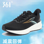 361°男鞋Q彈超飛翼伍代運動(dòng)鞋25夏季款針織網(wǎng)面透氣跑鞋緩震跑步鞋 曜石黑 44