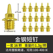 申亞（SHENYA）通用s9釘鞋碳釘跑鞋釘鋼釘釘子鞋專用短釘尖釘比賽碳塔釘跳釘長釘 金色鋼短釘一套_適用100到800米 25