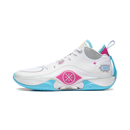 李寧（LI-NING）2023秋冬韋德幻影5男子減震高回彈耐磨防滑實(shí)戰籃球鞋 ABPT053 標準白/玫紅 ABPT053-2 42