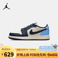 Jordan 耐克AJ1大童鞋低幫板鞋 NIike男女童休閑鞋籃球鞋青少年運動(dòng)鞋