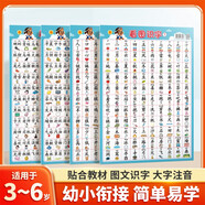 斗半匠看圖識字掛圖兒童注音版幼兒早教掛圖幼兒園啟蒙識字幼小銜接漢字表學習墻貼神器（500*700）