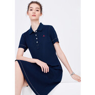 Navigare意大利小帆船女士短袖POLO領(lǐng)連衣裙A版中裙2322874506 藍(lán) XL 