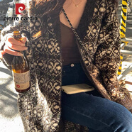 皮爾卡丹2026秋冬新款別致洋氣時(shí)髦民族風(fēng)長(cháng)款毛衣寬松慵懶感大開(kāi)衫外套女 咖色 S