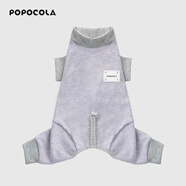 POPOCOLA小狗狗打底衫德絨寵物泰迪比熊雪納瑞冬季保暖秋冬款四腳衣服 紫色打底衫【綿羊絨】 M【胸圍44-52 建議體重10-15斤】