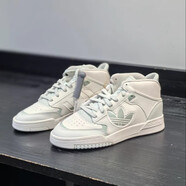 阿迪達(dá)斯（adidas）三葉草女鞋 四季款高幫潮流時(shí)尚板鞋運(yùn)動(dòng)鞋子緩震跑步休閑鞋 IH2173/白綠 37