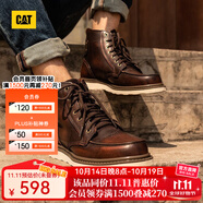 CAT卡特馬丁靴工裝靴男鞋經(jīng)典款BRAVADO輕戶外復(fù)古時尚牛皮機車靴 深棕P712950 39