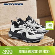 斯凱奇（Skechers）春夏男女同款拼接輕質(zhì)跑步鞋 透氣耐磨戶外機(jī)能風(fēng)運(yùn)動(dòng)鞋子 女款-黑色/白色/灰色/BKWG 36
