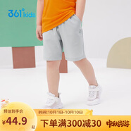 361°兒童短褲夏季男女童3-12歲透氣運(yùn)動褲梭織五分褲 灰 120