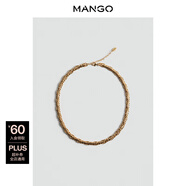 MANGO女裝配飾2025夏裝新款金色卡賓細鏈搭扣時尚簡約項鏈 金色 50cm