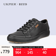 ECCO愛步男鞋板鞋 時尚簡約輕便透氣牛皮休閑鞋 柔酷430004海外直郵 11001 39