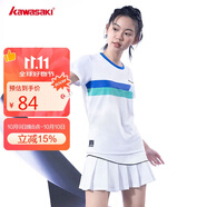 kawasaki 川崎羽毛球服運(yùn)動(dòng)網(wǎng)球短裙女防走光半身裙A2754 白色 XL 