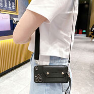 MARMOTER零錢(qián)包手機殼適用Redmik80斜挎背帶掛繩紅米note14pro防摔保護套note13pro高顏值note12tu 黑色雙層零錢(qián)包+手繩+斜挎 紅米Turbo3