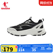 喬丹【商場(chǎng)同款】跑步鞋女新款密網(wǎng)防風(fēng)運(yùn)動(dòng)鞋減震回彈復(fù)古跑鞋老爹鞋 黑色/樺白色 37
