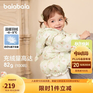 巴拉巴拉嬰兒花版羽絨服女童冬季短款外套保暖2024甜美時尚萌208424107010