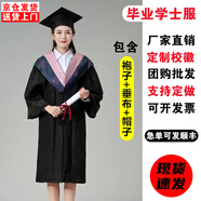 勤思路學(xué)位學(xué)士服畢業(yè)禮服大學(xué)生男女學(xué)院風(fēng)工科本科文科碩士博士導(dǎo)師袍 學(xué)士服粉領(lǐng)文科-紙板帽 L （130斤-160斤）