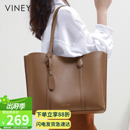 viney牛皮包包女包大容量托特包單肩包手提包生日禮物高級感送女友老婆