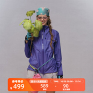 瞬時(shí)山野Monterest戶(hù)外C6防潑水反光logo徒步登山一片式?jīng)_鋒衣女 薄暮紫 L （WL）