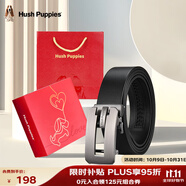暇步士（Hush Puppies）皮帶男牛皮腰帶自動(dòng)扣商務(wù)男士腰帶禮盒裝生日禮物送男朋友父親